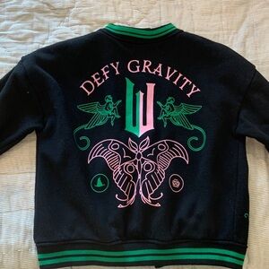 Defy Gravity Kids Varsity Jacket - Black and Green